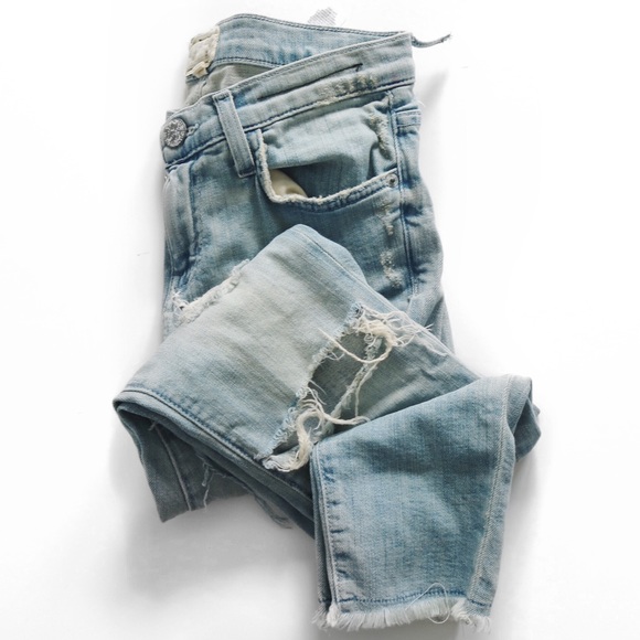 Current/Elliott Denim - Current Elliot distressed denim.